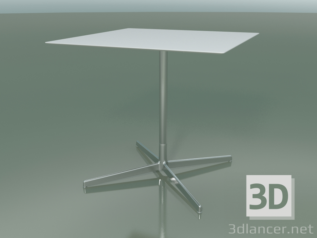 Modelo 3d Mesa quadrada 5550 (H 72,5 - 79x79 cm, branco, LU1) - preview