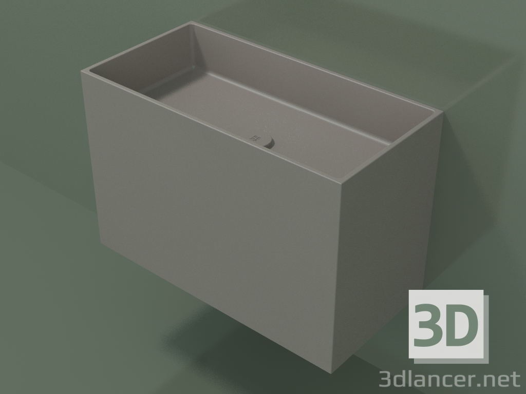 3d model Lavabo de pared (02UN43101, Clay C37, L 72, P 36, H 48 cm) - vista previa