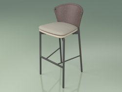 Tabouret de bar 050 (Marron, Metal Smoke, Polyurethane Resin Mole)