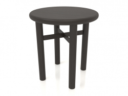 Tabouret (extrémité arrondie) JT 032 (D=400x430, bois brun foncé)