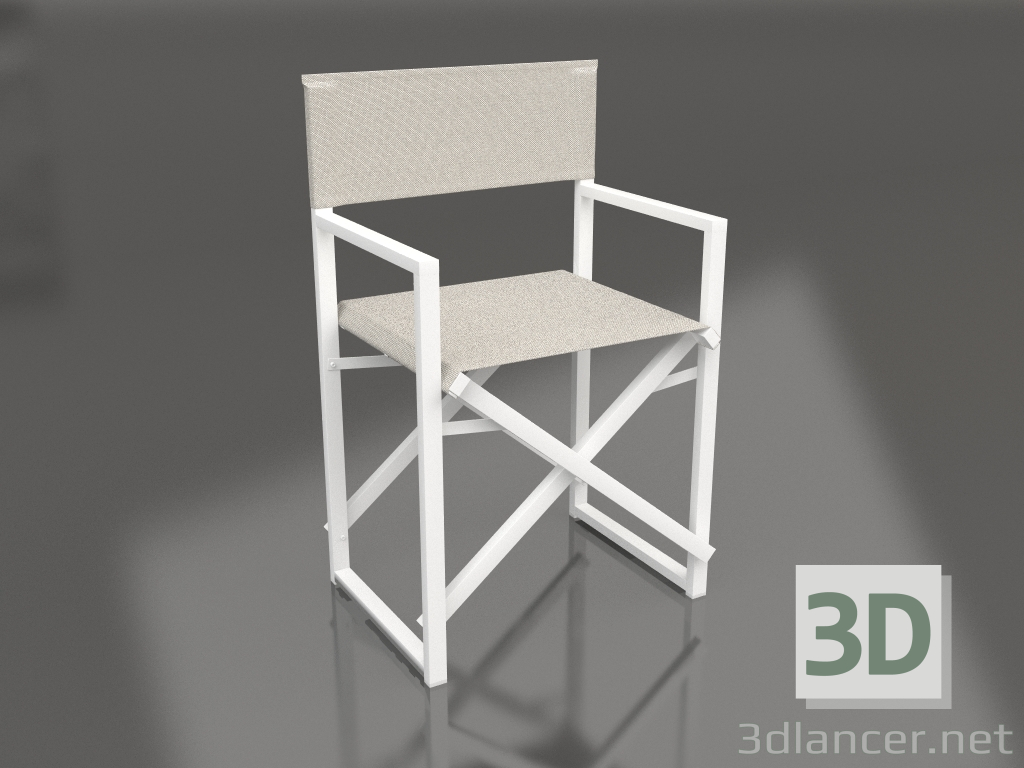 3d model Silla plegable (Blanco) - vista previa