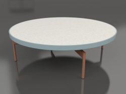 Table basse ronde Ø120 (Bleu gris, DEKTON Sirocco)