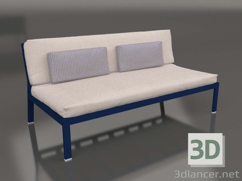 modello 3D Modulo divano, sezione 4 (Blu notte) - anteprima