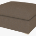 modello 3D Ottomano WINSLOW OTTOMAN BROWN (7801.1112.A008) - anteprima