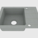 3d model Sink, 1 bowl with draining board - gray metallic Zorba (ZQZ S11A) - preview