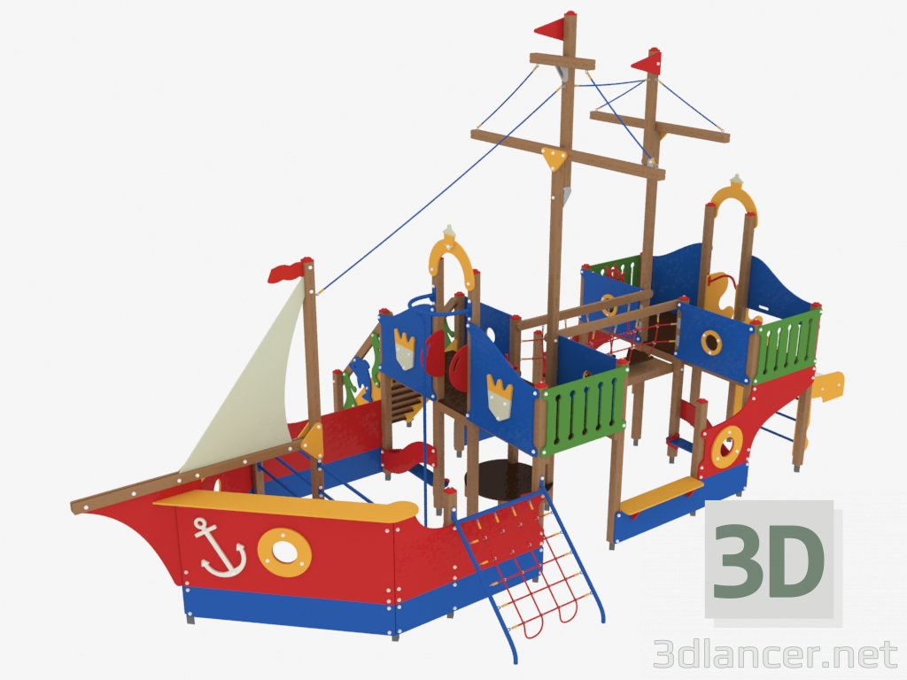 modèle 3D Complexe de jeux pour enfants Brigantine (5118) - preview