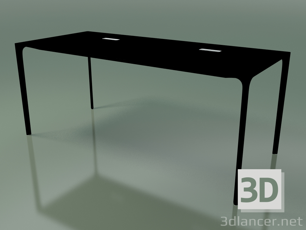 3d model Mesa de despacho rectangular 0815 (H 74 - 79x180 cm, laminada Fenix F02, V39) - vista previa