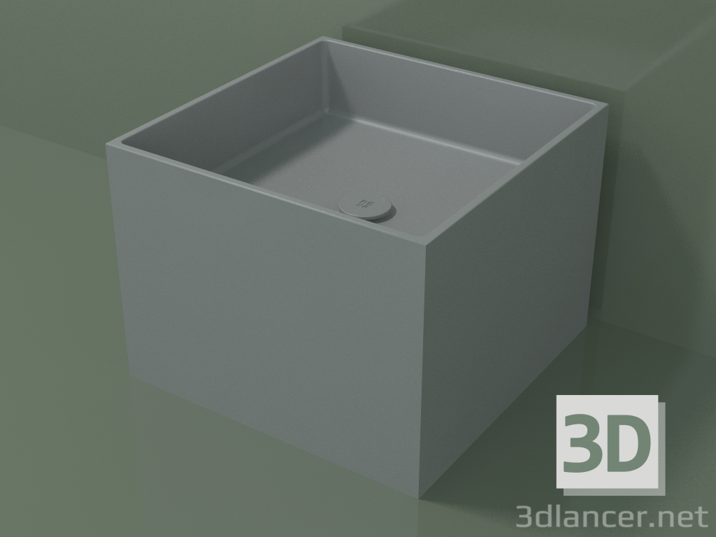 Modelo 3d Lavatório de bancada (01UN22301, cinza prateado C35, L 48, P 48, H 36 cm) - preview