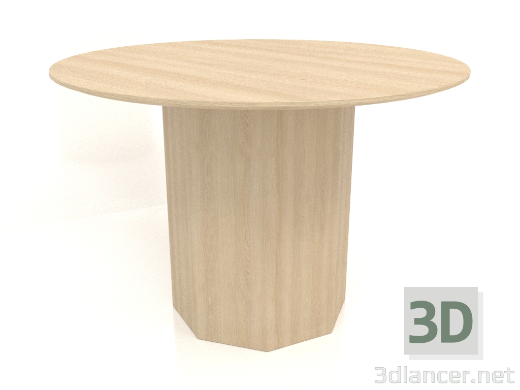 3d model Mesa de comedor DT 11 (D=1100х750, madera blanca) - vista previa