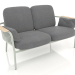 3d model 2-seater sofa (Cement gray) - preview