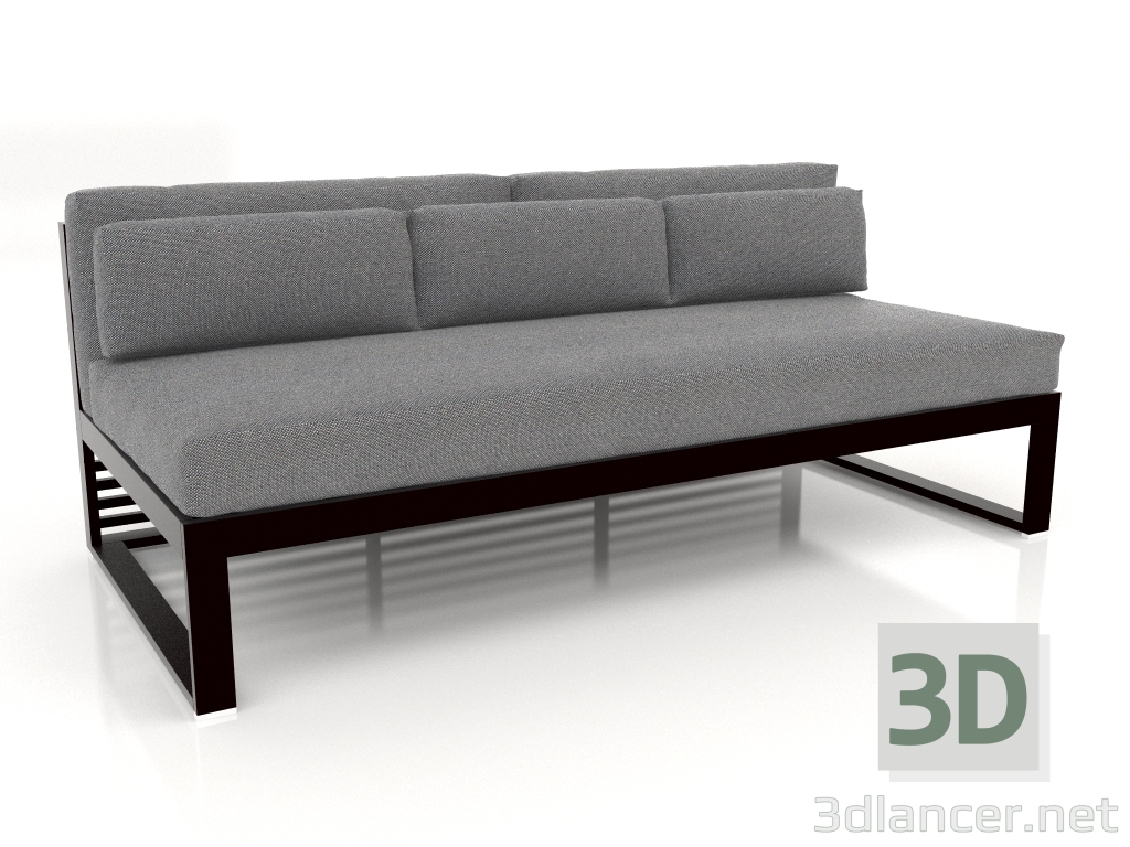 modèle 3D Canapé modulable, section 4 (Noir) - preview