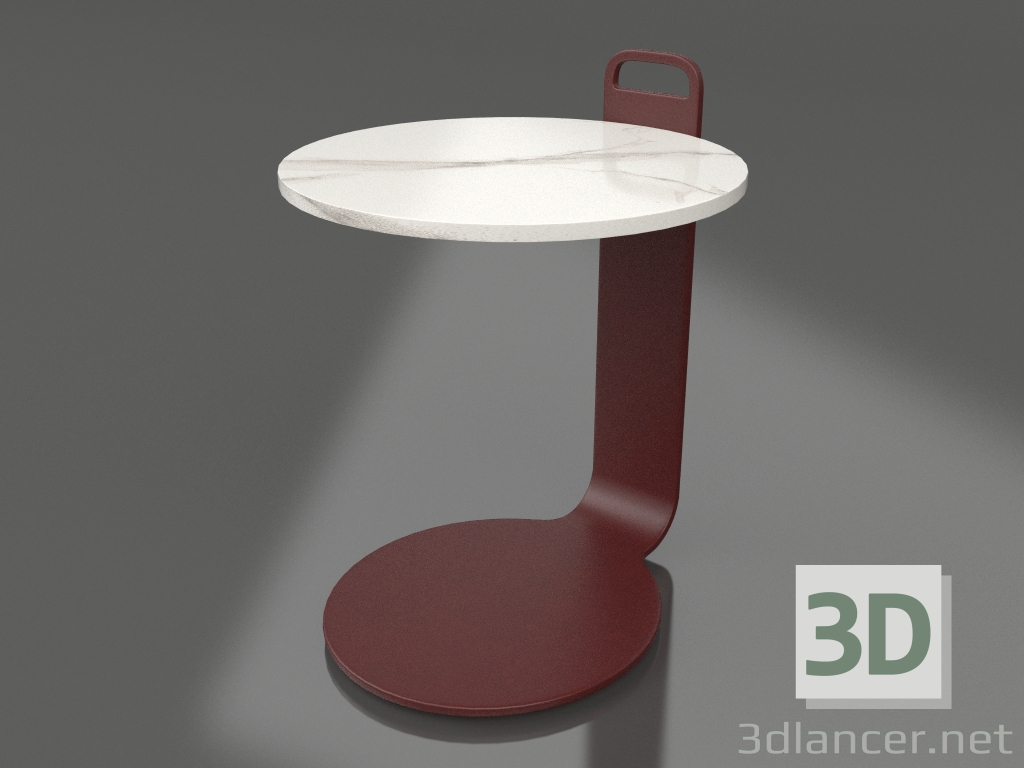 3d модель Стіл кавовий Ø36 (Wine red, DEKTON Aura) – превью