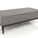 modèle 3D Table basse, placage noyer finition W, laque gris-beige mate (119,5 x 59,5 x 40 cm) - preview