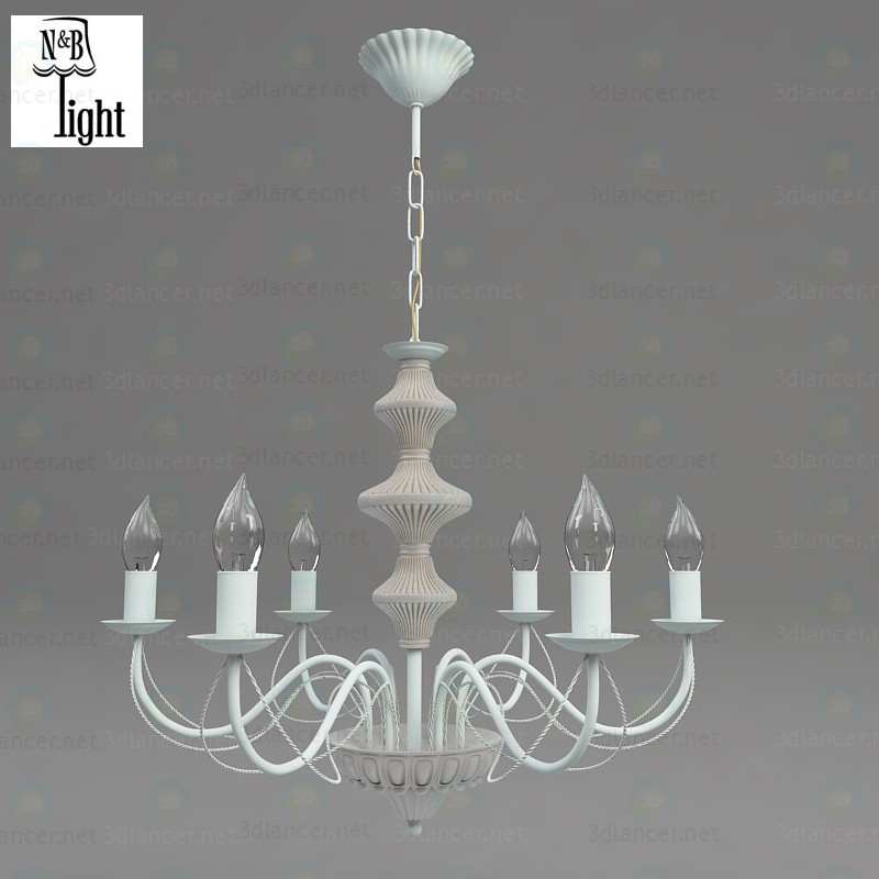 modello 3D di Lampadario a bracci Demetra comprare - rendering