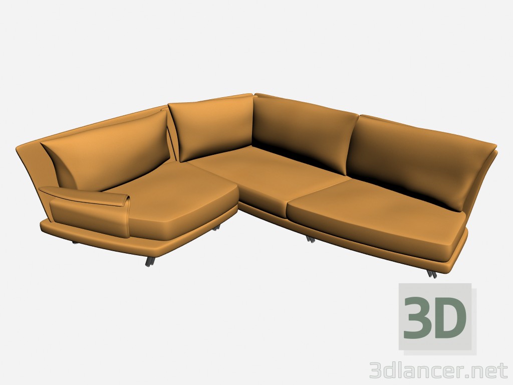 Modelo 3d Gêmeo de roy Super sofá 2 - preview