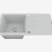 3d model Sink, 1 bowl with draining board - gray metallic Zorba (ZQZ S113) - preview