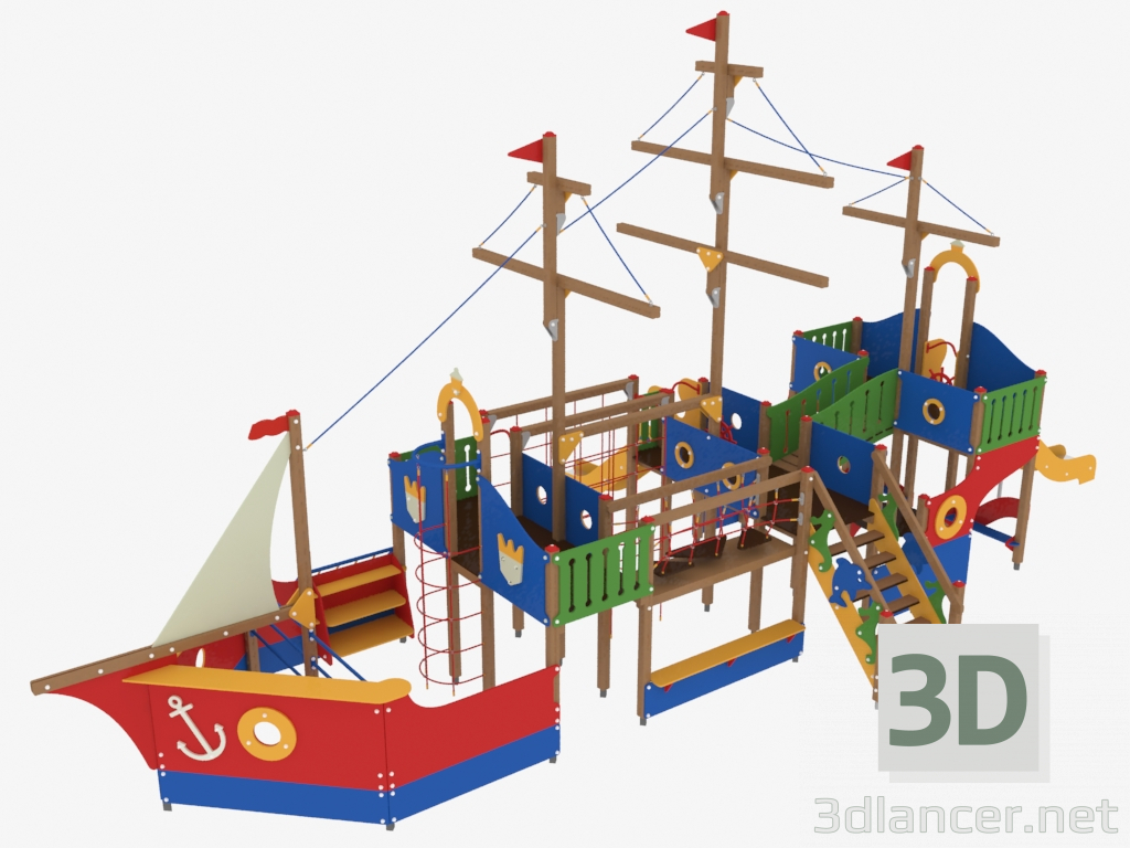 Modelo 3d Fragata complexo jogo infantil (5119) - preview