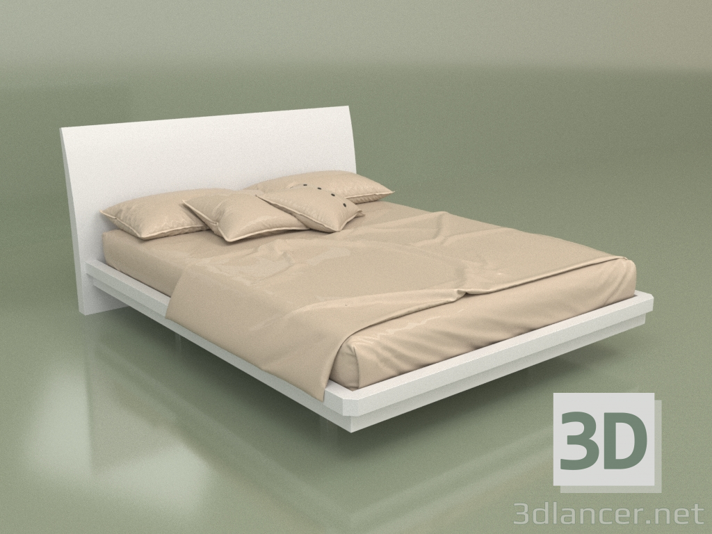 Modelo 3d Cama de casal Mn 2016 (Branco) - preview