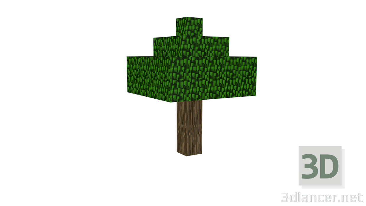 3d model Oak minecraft 3D - preview