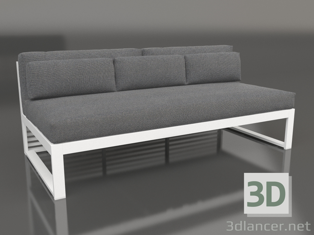 3D Modell Modulares Sofa, Abschnitt 4 (Weiß) - Vorschau