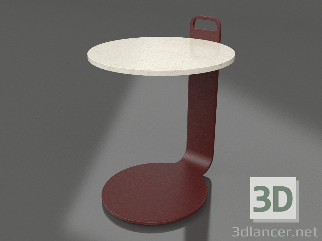 3D Modell Couchtisch Ø36 (Weinrot, DEKTON Danae) - Vorschau