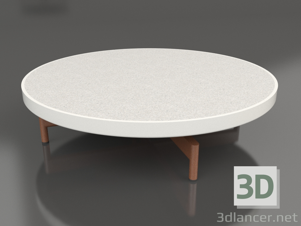 3d модель Стіл журнальний круглий Ø90x22 (Agate grey, DEKTON Sirocco) – превью