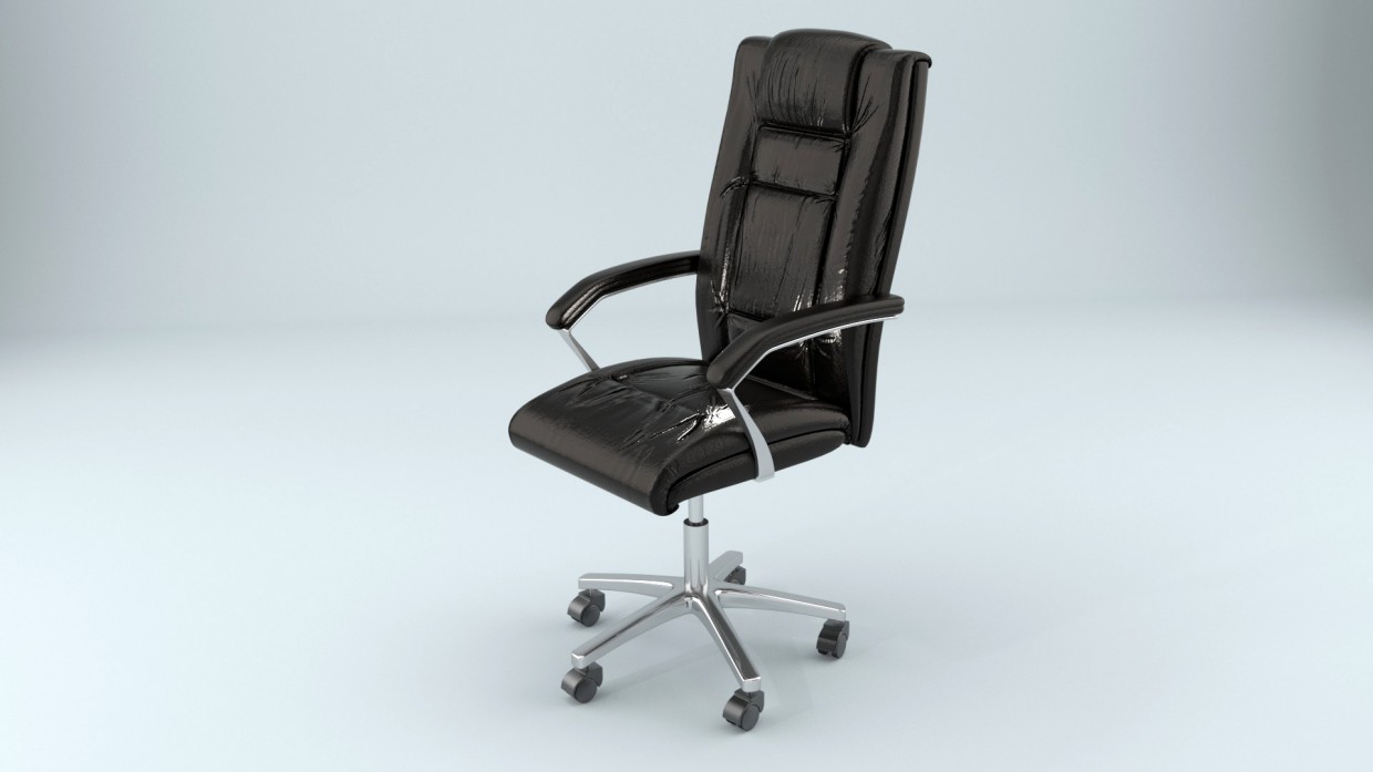 Silla de oficina de cuero 3D modelo Compro - render