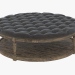 modello 3D Ottomano ROUND TUFTED CAFFE pouf in pelle (7801.1109 VL) - anteprima