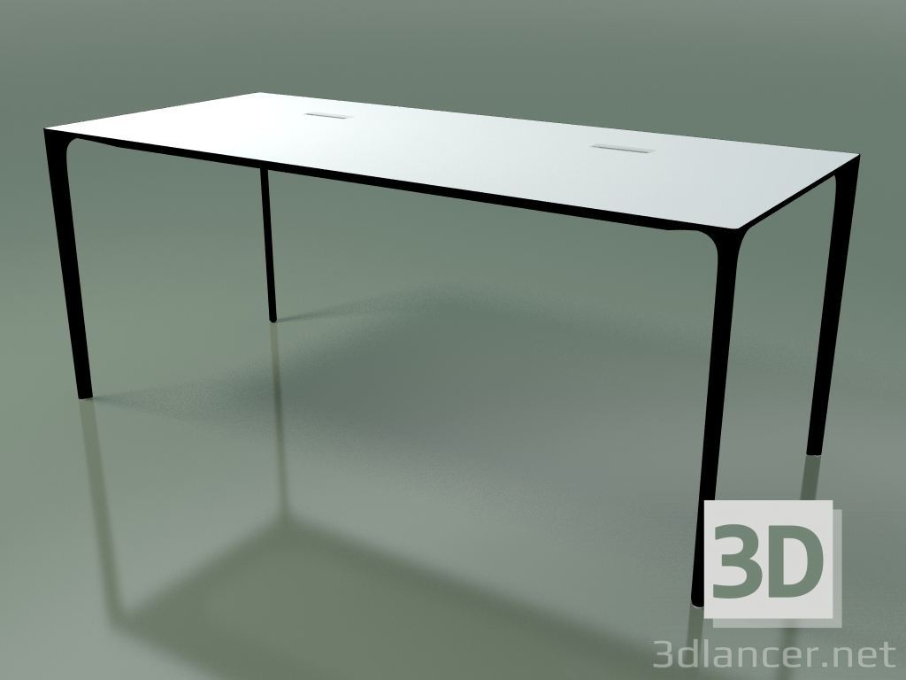 modello 3D Tavolo da ufficio rettangolare 0815 (H 74 - 79x180 cm, laminato Fenix F01, V39) - anteprima