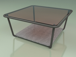 Table basse 001 (Verre Bronzé, Pierre Métallique, Pierre Luna)