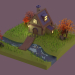 modello 3D di Casa autunnale low poly comprare - rendering