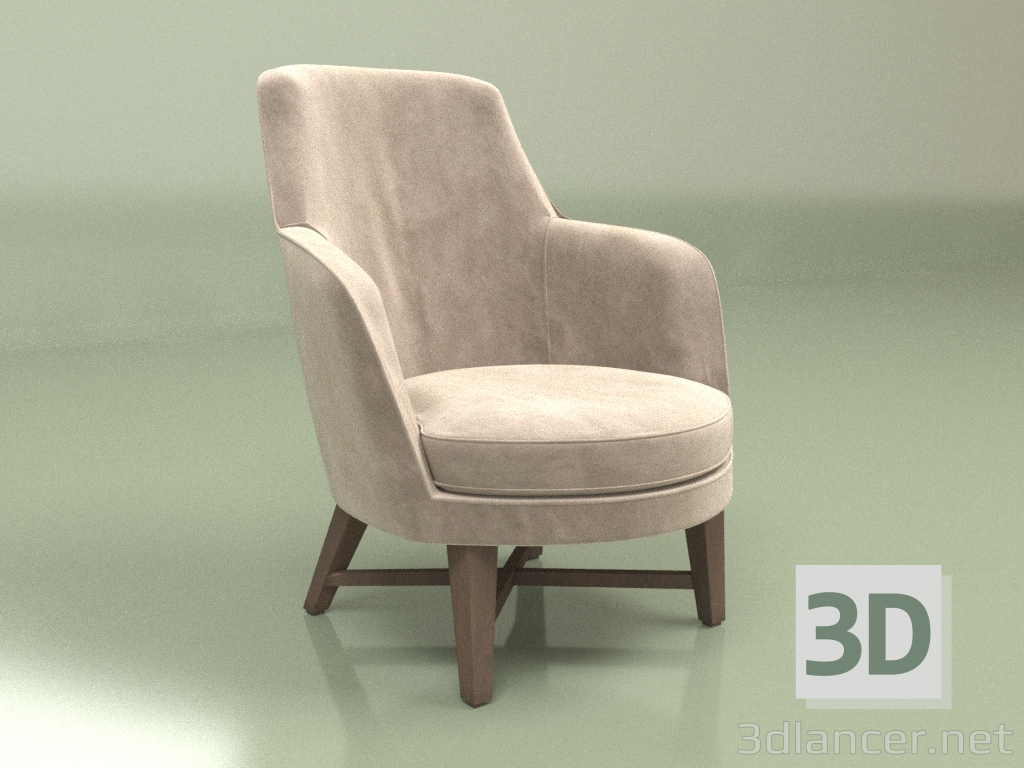 modèle 3D Fauteuil Larnaka - preview