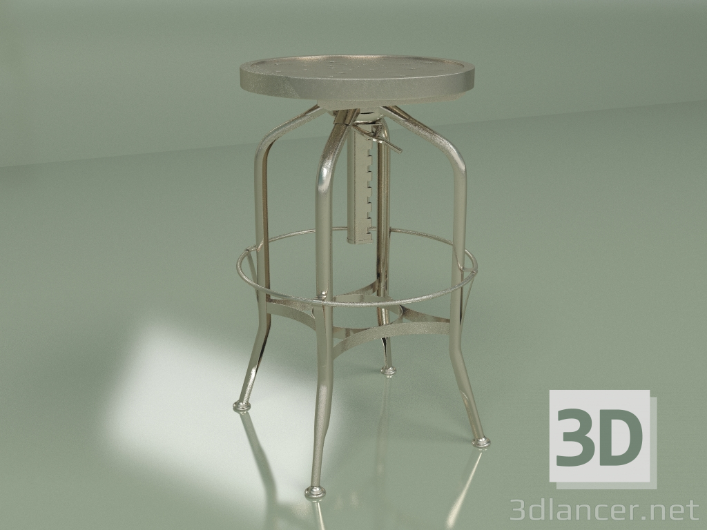 3d model Taburete de bar Toledo Gunmetal (níquel) - vista previa