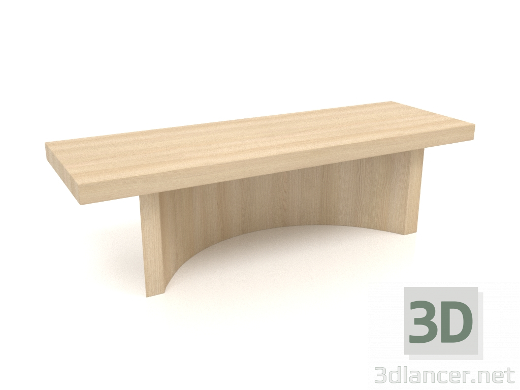 modello 3D Panca BK (1200x400x350, legno bianco) - anteprima