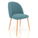 3d model Chair Angela (turquoise-wood) - preview