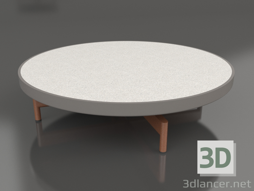 modèle 3D Table basse ronde Ø90x22 (Gris quartz, DEKTON Sirocco) - preview