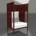 Modelo 3d Chaise lounge casulo (vinho tinto) - preview