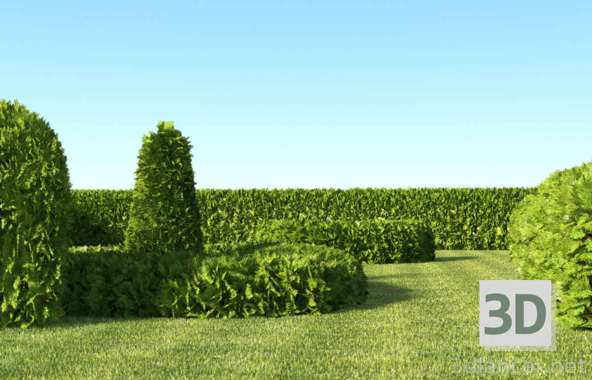 3d Living fences of Tuy, for quick landscaping model buy - render