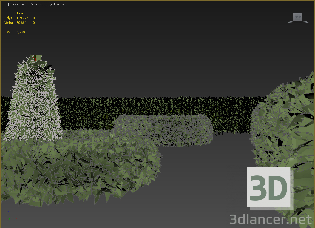 3d Living fences of Tuy, for quick landscaping model buy - render