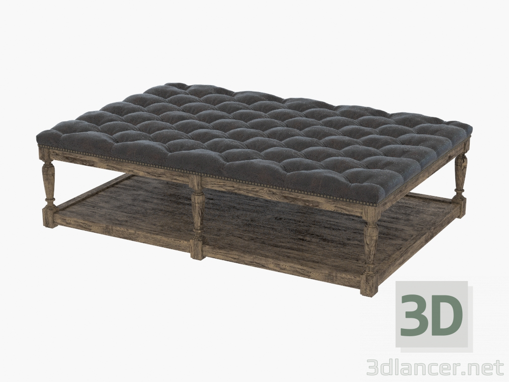 3d модель Отоманка TUFTED LEATHER COFFEE OTTOMAN (7801.0003) – превью