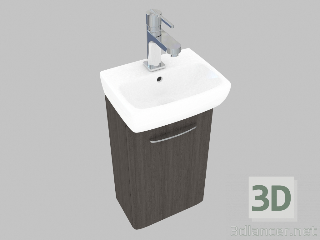 modello 3D Lavabo con mobile Nova Pro (M39002) - anteprima