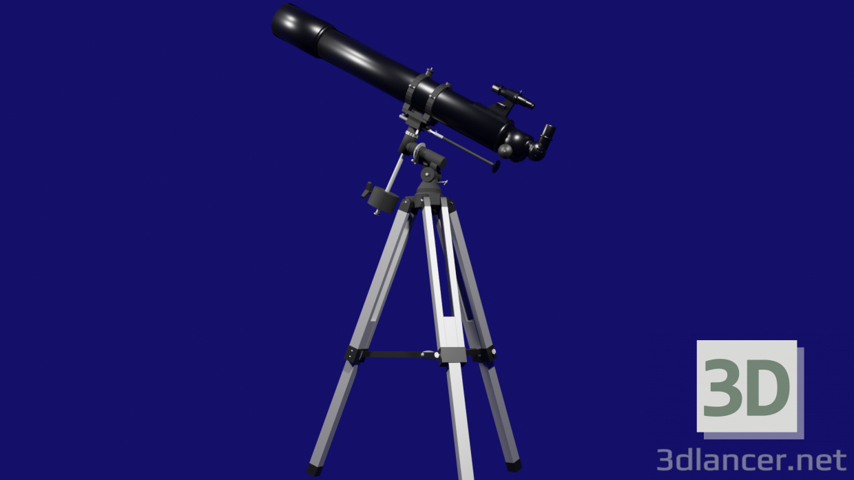 3d model Telescope with tripod - preview