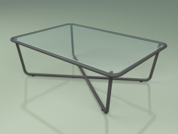 Table basse 002 (Verre Côtelé, Métal Fumé)