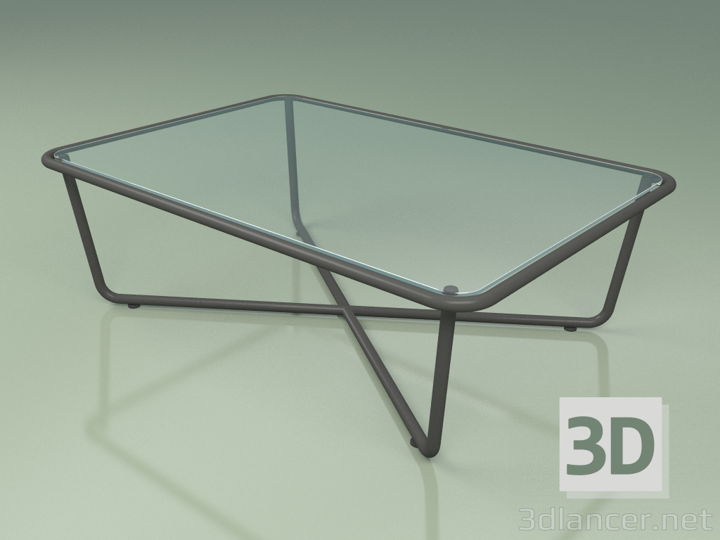 3d model Coffee table 002 (Ribbed Glass, Metal Smoke) - preview