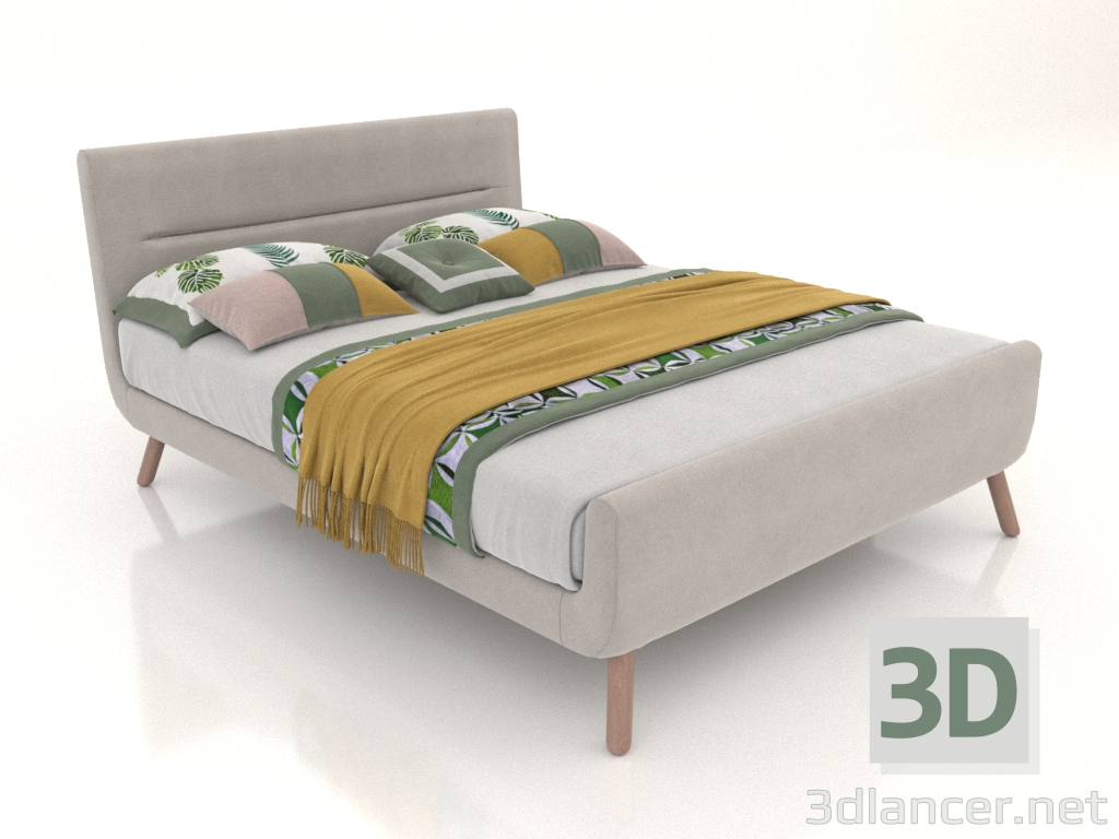 3d model Cama Borneo 180x200 (beige) - vista previa