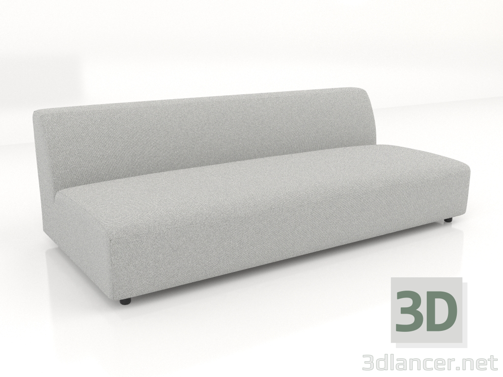 Modelo 3d Módulo sofá para 2 pessoas (XL) 206x100 - preview