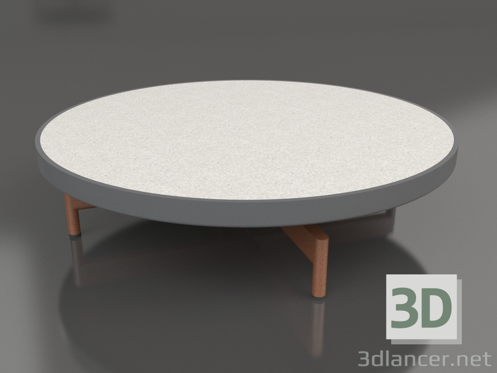 3d модель Стол журнальный круглый Ø90x22 (Anthracite, DEKTON Sirocco) – превью