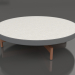 3d model Mesa de centro redonda Ø90x22 (Antracita, DEKTON Sirocco) - vista previa