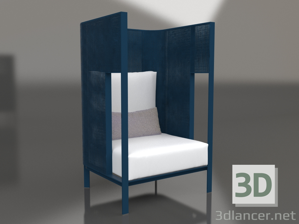 3d model Chaise lounge capullo (Gris azul) - vista previa