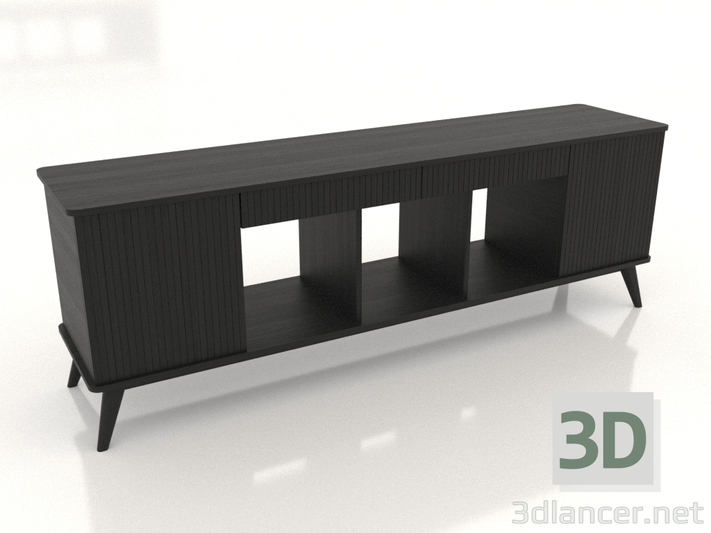 3D Modell Universalständer für Schallplattenspieler LARGE 2000 mm (schwarz RAL 9005) - Vorschau